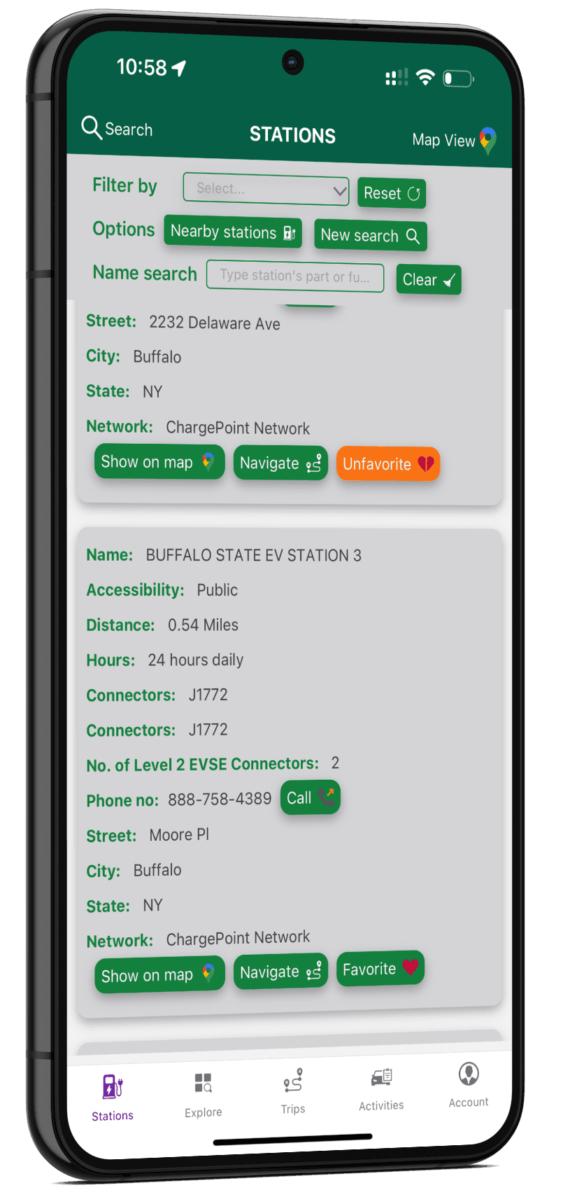 Station locate app stations Card List